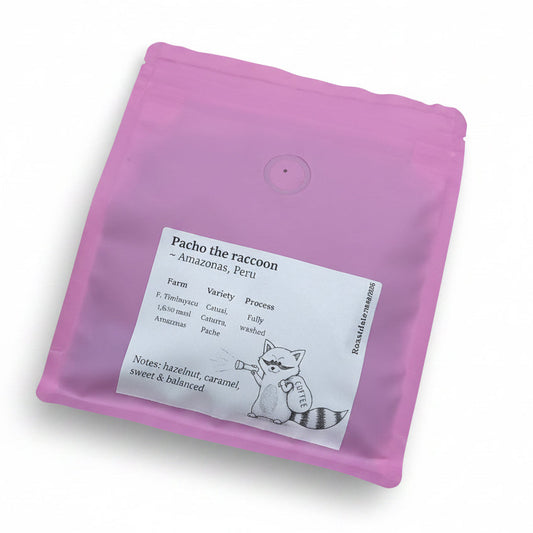 Pacho the raccoon (espresso roast)